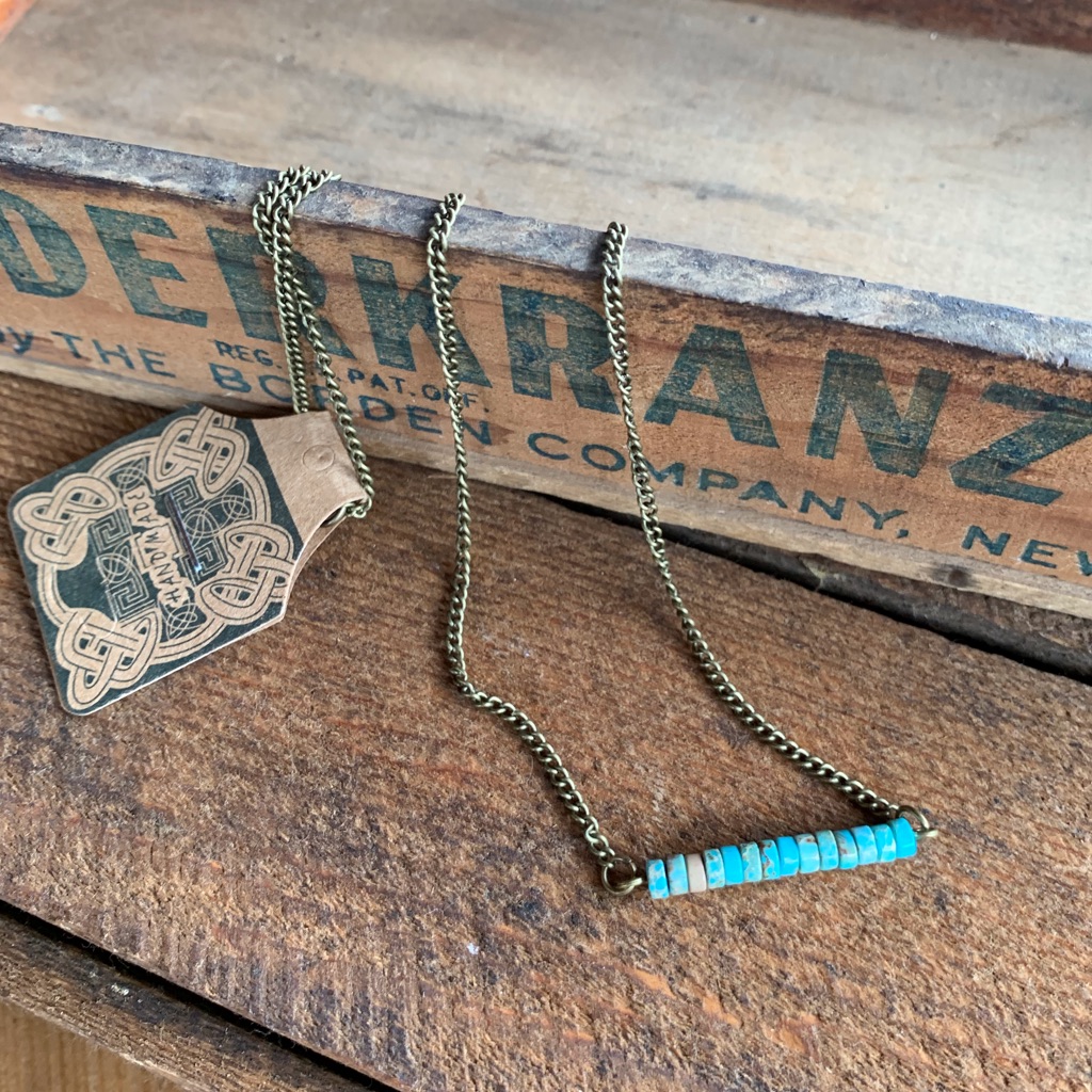 Vintage Boho Turquoise Jasper Choker 15 18$